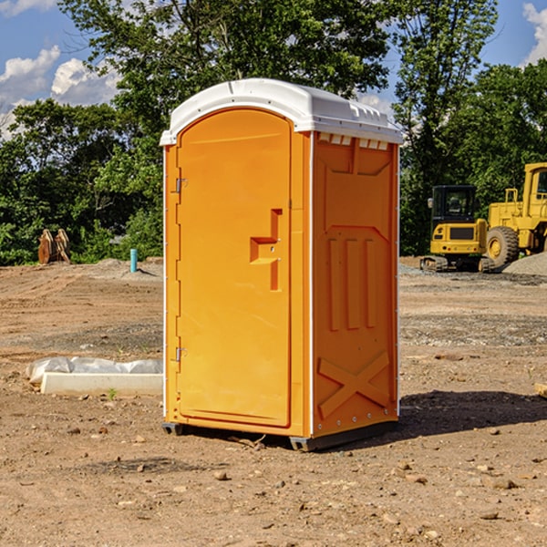 how often are the portable restrooms cleaned and serviced during a rental period in East Patchogue